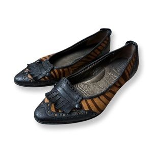 Born Leather and Pony Hair Loafer Size 9